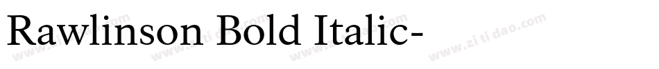 Rawlinson Bold Italic字体转换